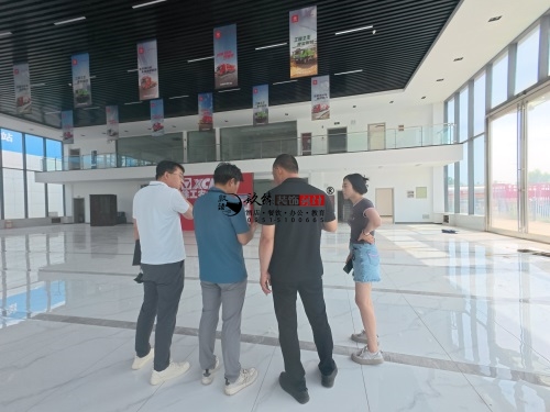中卫装修公司|中卫众华企业展厅装修设计现场勘察